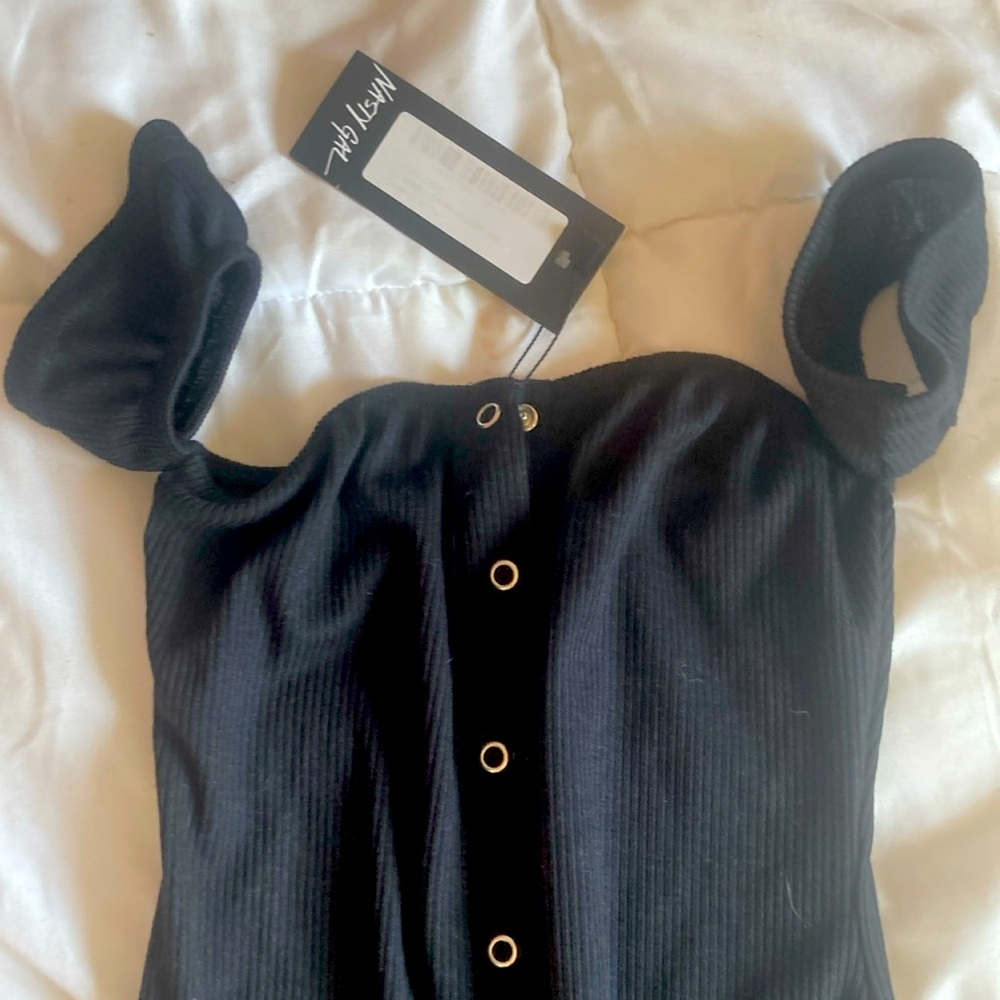 New with tags Nasty Gal black knit body con dress size 2
